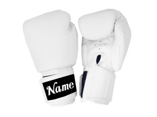 Gants de boxe personnalisé : KNGCUST-410 Blanc