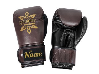 Gants de boxe personnalisés en cuir : KNGCUST-R-417