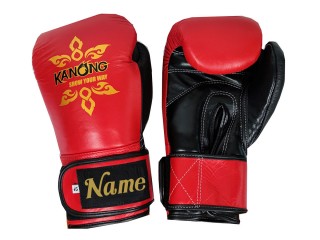 Gants de boxe personnalisés en cuir : KNGCUST-R-419