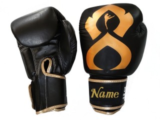 Gants de boxe personnalisés en cuir : KNGCUST-R-421