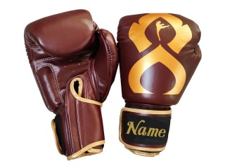 Gants de Muay Thai personnalisés en cuir : KNGCUST-R-423