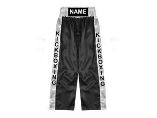 Pantalon de kickboxing Personnalisé : KNPANTS-001-noir