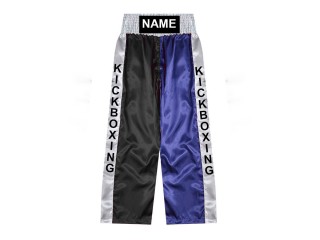 Pantalon de kickboxing Personnalisé : KNPANTS-001-Noir-Marine