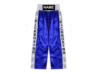 Pantalon de kick boxing Personnalisé  : KNPANTS-001-Bleu