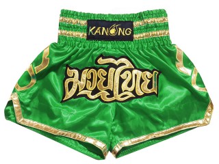 Kanong Short Boxe Thai Enfant : KNS-121-Vert-K