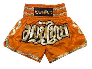 Kanong Short Boxe Thai Enfant : KNS-121-Orange-K