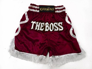 Shorts de Boxe Anglaise Personnalisé : KNBXCUST-2048-Maroon