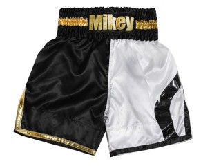 Shorts Boxe Anglaise Personnalisé : KNBXCUST-2049-Noir-Blanc