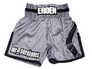 Shorts Boxe Anglaise Personnalisé : KNBXCUST-2049-Gris