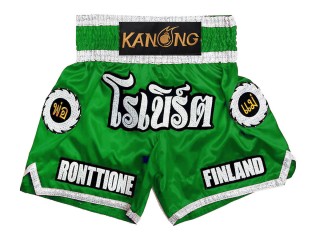 Short de Kickboxing Personnalisé : KNSCUST-1242-Vert