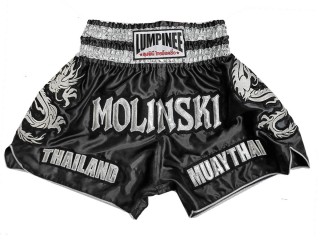 Short de Boxe Thai personnalisable : KNSCUST-1251-Noir