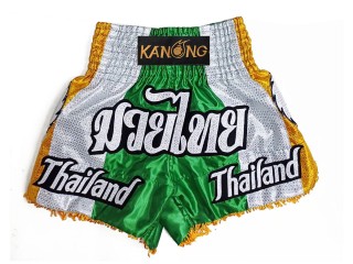 Short de Kick boxing homme personnalisable : KNSCUST-1252-Vert